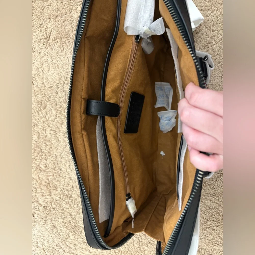 Black unisex laptop bag/briefcase - Picture 5 of 6